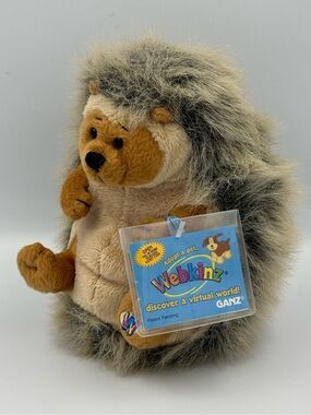 Ganz Webkinz Hedgehog HM130 Plush Stuffed Animal NWT Sealed Unused Code Retired